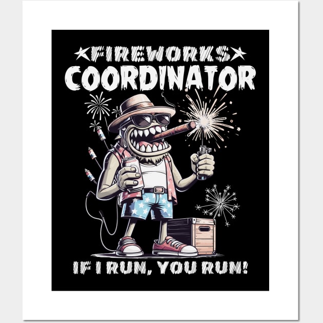 Fireworks Coordinator Wall Art by Etopix